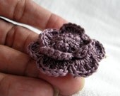 Crochet Boutonniere, Men's Antique Violet Suit Flower