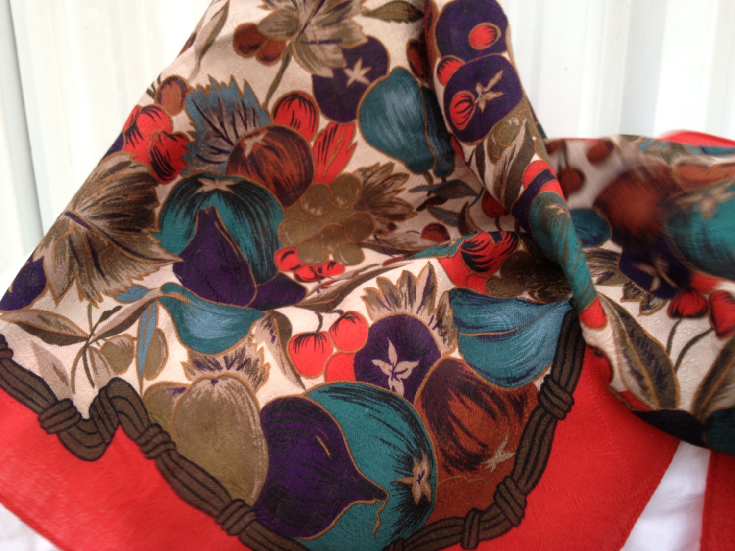 1980's Vintage Scarf Large size