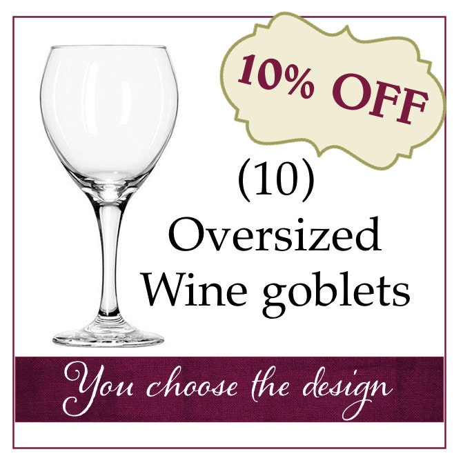 Personalized bridal party hand painted wine glasses set of 10. Dishwasher safe and personalization is FREE
