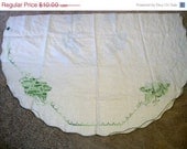 MEMORIAL DAY SALE Tablecloth, Stamped for Emboridery, Vintage Craft Supplies