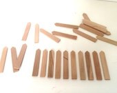 150 Miniature Fence Pickets - Miniature Picket Fence Pieces - Solid Natural Wood - piece for artisans and crafters