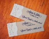 Custom Rustic Wedding Drink Ticket - Place Cards - Gift Tag - Lace Doily Vintage - Wishing Tree Card - Escort Cards