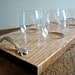 Natural Edge Cherry Wine Glass Serving and Entertaining Tray - Includes 4 Stemless Wine Glasses