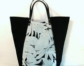 Summer black and white Tote Shoppper bag