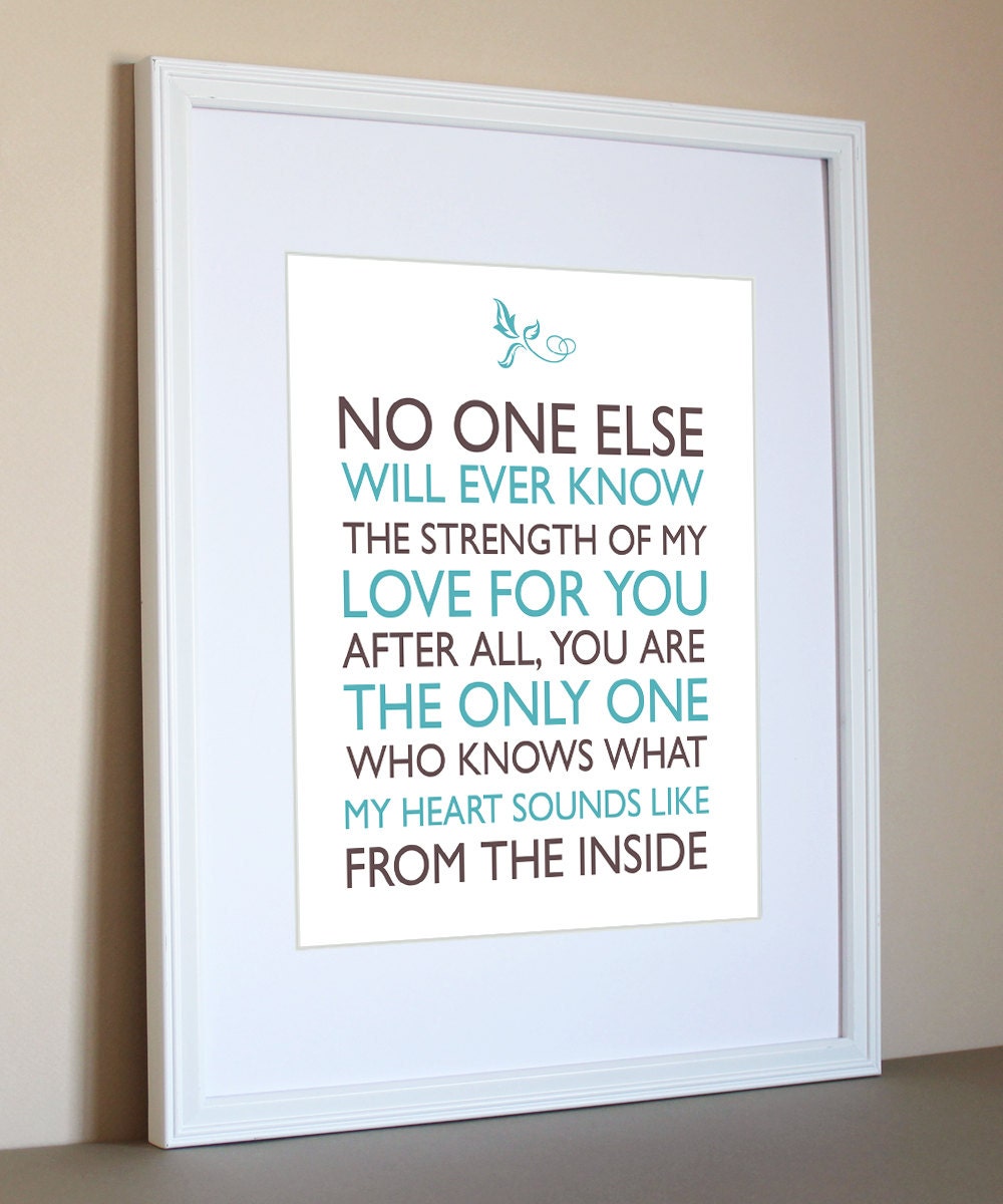 Nursery Wall Art - 11X14- Baby Boy Decor. No one else will ever know. Nursery Decor, Personalized Baby Art, Baby Shower gift