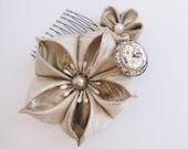 Bright Obi Silk Tsumami Kanzashi Hair Comb Wedding Flower