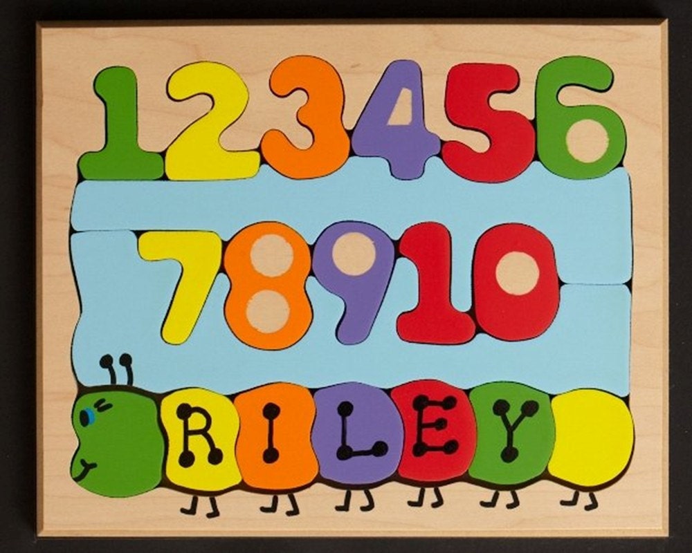 Number Name Worm Puzzle - Primary or Pastel