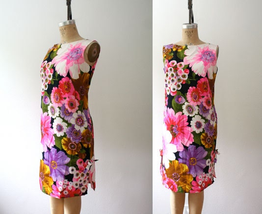 floral print dress / vintage 60s sundress / Kapiolani dress
