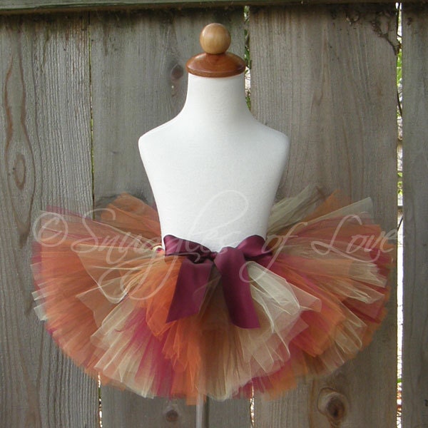 Autumn Princess Tutu - READY TO SHIP - Halloween Tutu - Fall Tutu - Thanksgiving Tutu - Size 12-24mos - Quick Shipping
