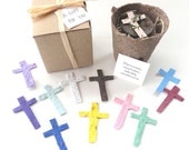 50 Cross Wedding Favors or Party Favor Garden Gift Sets Personalized by Nature Favors