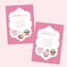 Custom Pink and Green Cupcake Printable DIY Invitation 5x7
