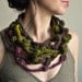 We Can Get Wild - freeform crocheted fiber necklace in brown, olive, purple, lemongrass shades - eco style