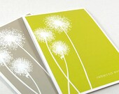 personalized stationery set note cards - DANDELION - set of 8 - personalized stationary set folded cards - choose color