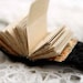 The Little Artist - Unique Miniature Wearable Sketchbook, Black Reclaimed Leather, Tea Stained Double Pages, OOAK