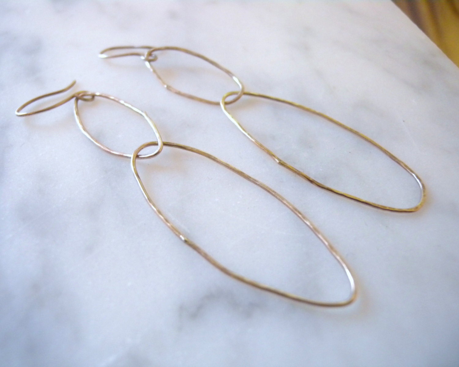 Handmade Sterling Silver Dangle Oval Hoop Earrings Boho Jewelry Gift Ideas for Her Etsy Jewelry Free Shipping in US