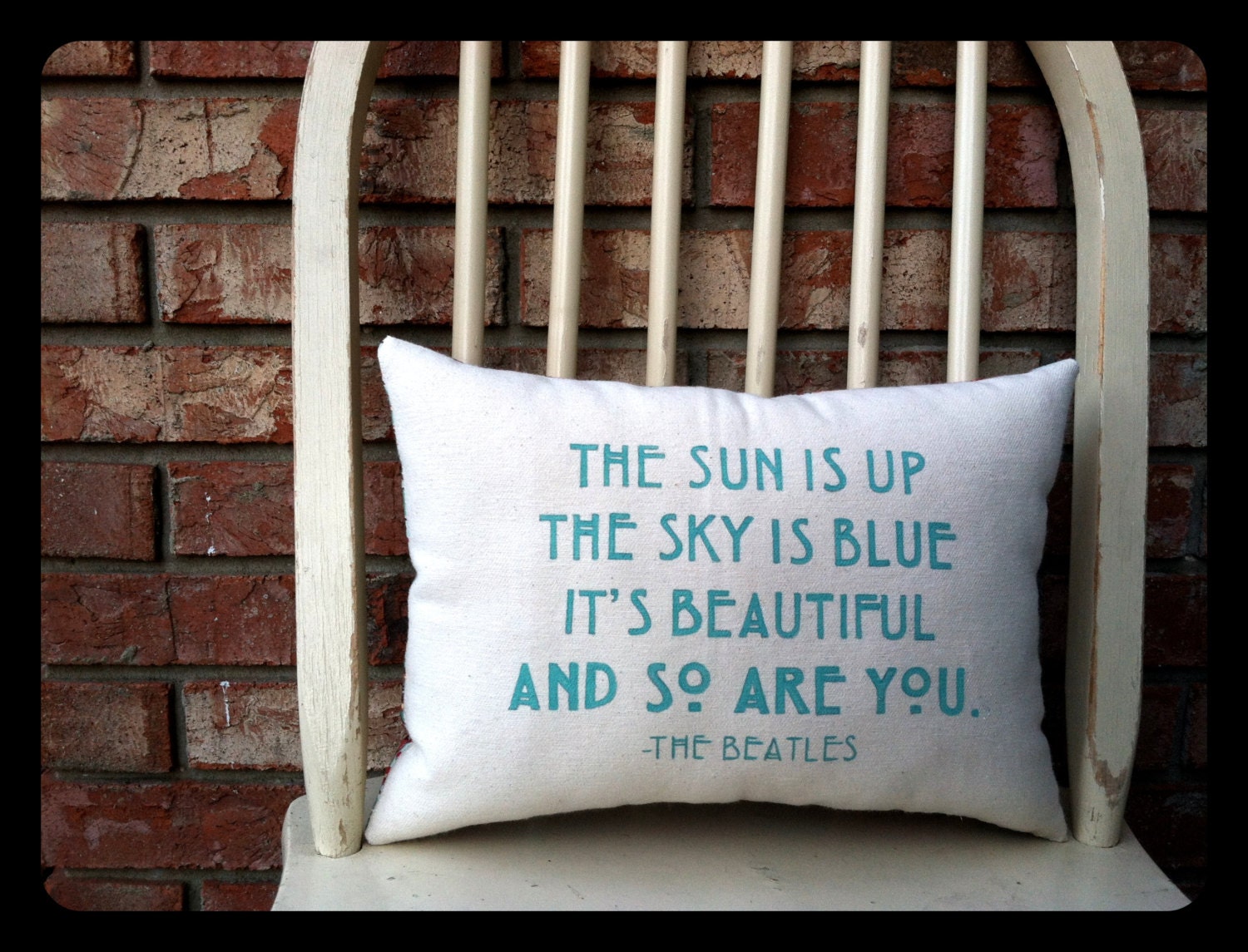 The Beatles- Dear Prudence, Customizable double sided lyric pillow