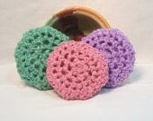 Pot Scrubber, durable scour pads, nylon net, home cleaning aid, kitchen cleaner, tough scouring pads. 20 colors to choose for your 3pk.
