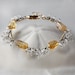 Imperial Topaz Moonstone Yellow White Mixed Metal Chain Bracelet - Montpensier