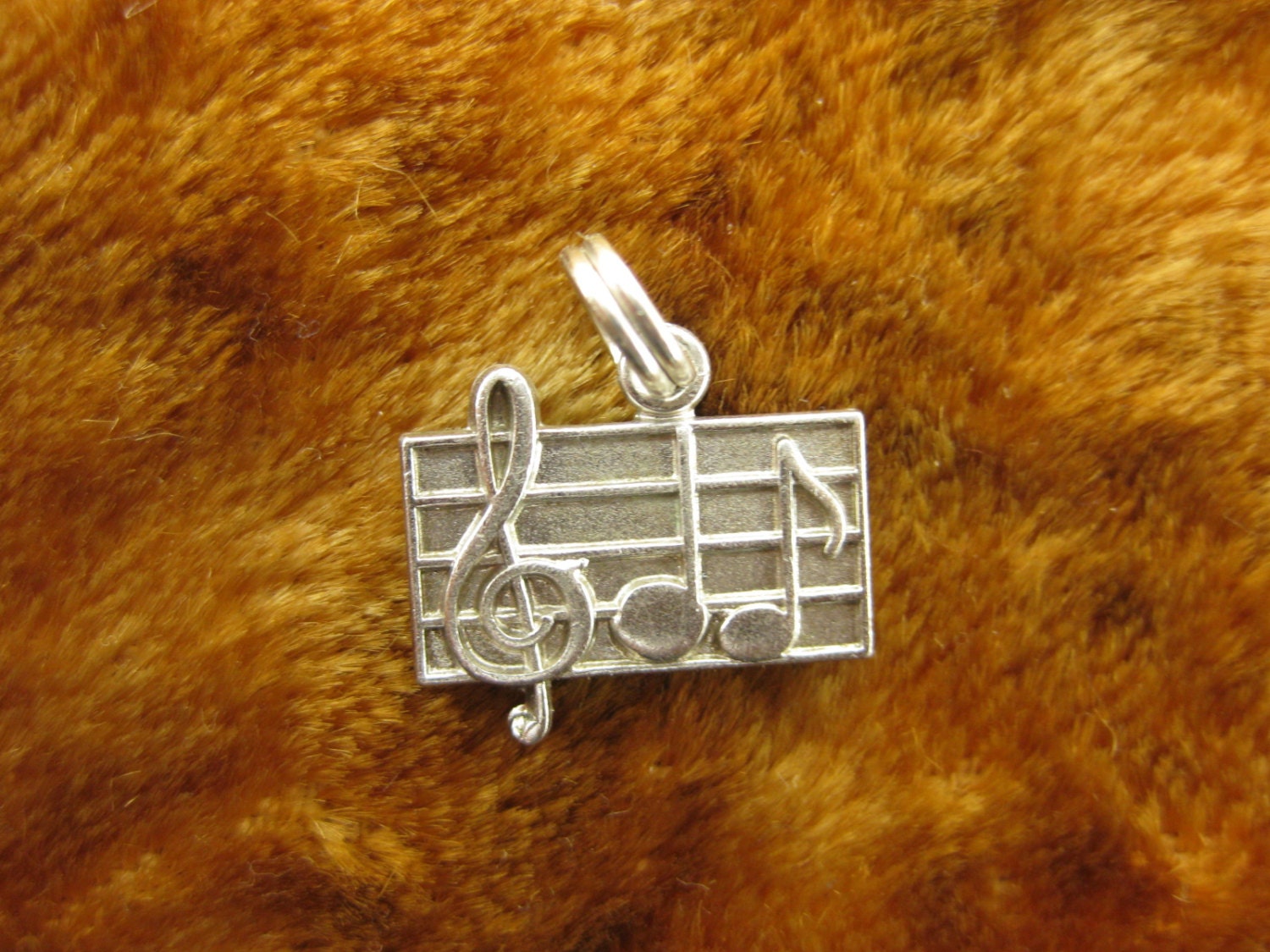 Charm - Sterling Silver - Wells Sterling - Musical Bar - Musical Note - Silver Cleft Notes - Song Writers Charm - Musical Hobby Jewelry