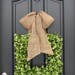 Wreaths - Boxwood Wreath - Square Wreath - Spring Decor - Burlap Ribbon - Year Round Wreath