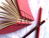 Alim - red floral sketchbook journal black gold cream flower China India mulberry upcycled recycled