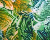 4X6 Encaustic (Wax) Abstract Original Painting. Green. Yellow