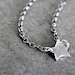 Teeny Tiny Rustic Star Tag Necklace - Personalized Initial with One Star