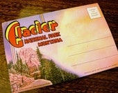vintage ephemera ... GLACIER NATIONAL Park MONTANA retro vintage  Postcard Group ...