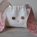 White Linen and Pink Liberty Lapin - Little Lunch Bag -  Petite Storage - Little Girl's Purse