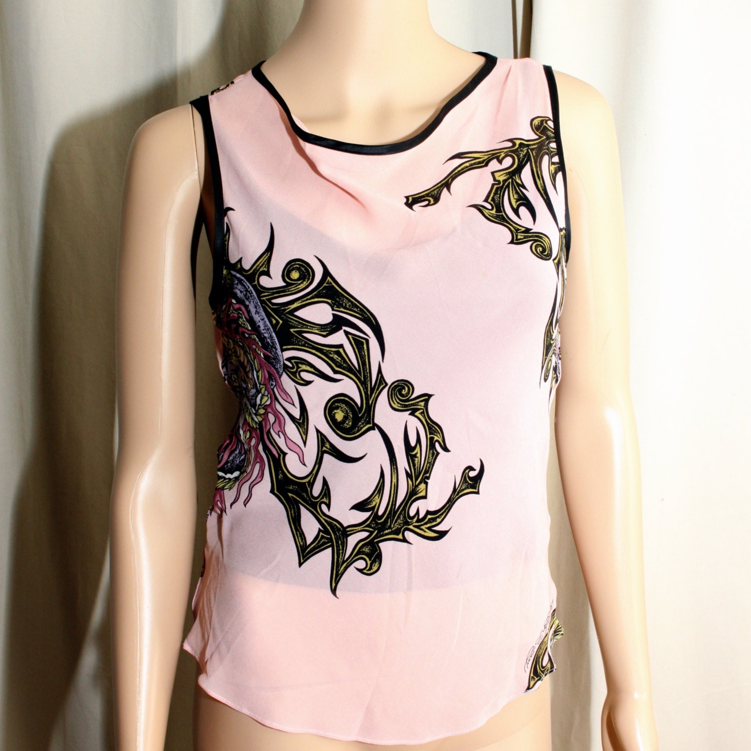 Vintage Betsey Johnson dragon blouse