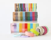 mt washi masking tape - NEW  2013 - light  / dark colours - set of 10