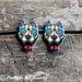 Day of the Dead Slobbering Pit Bull Sugar Skull Earrings