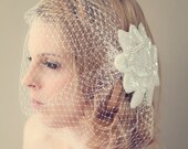 Old Hollywood Glamour Sequin Hair Flower Fascinator