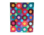 CUSTOM QUILT - Spots on Squares - Baby Quilt, Lap Quilt, Kids Quilt, or Quilted Throw