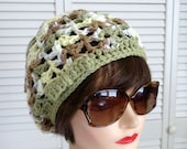 Piedmont Springtime  Beanie --- Slouchy Hat in 100% Eco Friendly Cotton Yarns