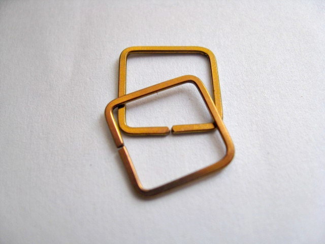peach earrings. niobium earrings. geometric jewelry. hypoallergenic. splurge.