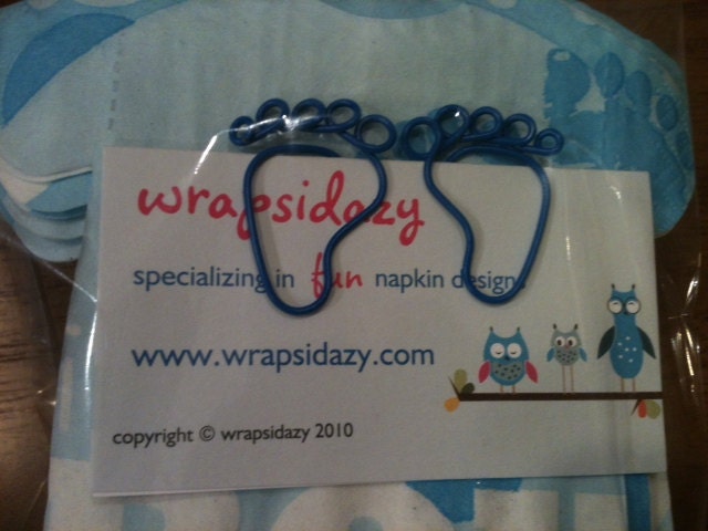 Set of 16 baby feet footprint book marks paper clips for your crafting or baby shower needs. Il_570xn