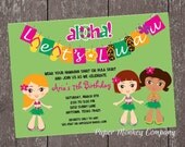 Luau Birthday Invitation - 1.00 each with envelope Il_170x135