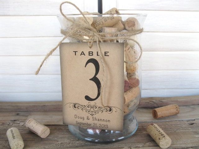 Wedding Table Numbers - wedding decor. - numbers 1-24 - PERSONALIZE with name and date - wedding, wedding table, -rustic elegance