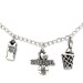 Basketball necklace or bracelet, basketball charm necklace or basketball charm bracelet, antiqued silver