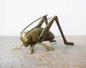 SALE brass grasshopper / vintage brass cricket