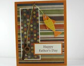 Fathers day card, fishing card for dad,  card for male, man, brother, grandfather, dad, father