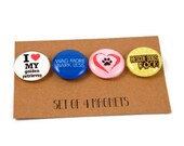 Magnets, Set of 4, Dog Themed