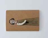 Moleskine Cahier Journal girl in grey-girl with key