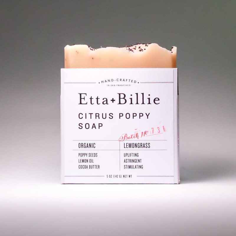 Citrus Poppy Seed Soap Organic Ingredients Vegan