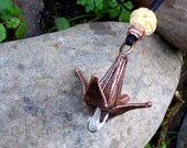 Origami Lily 3D Flower Pendant