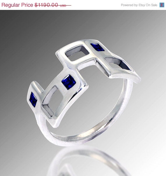 20% off SALE Ends May 23- MY WAY Unique Mens Rings, 14K White Gold  Men Ring,  Mens Sapphire Ring, Custom Fine Italian Jewelry