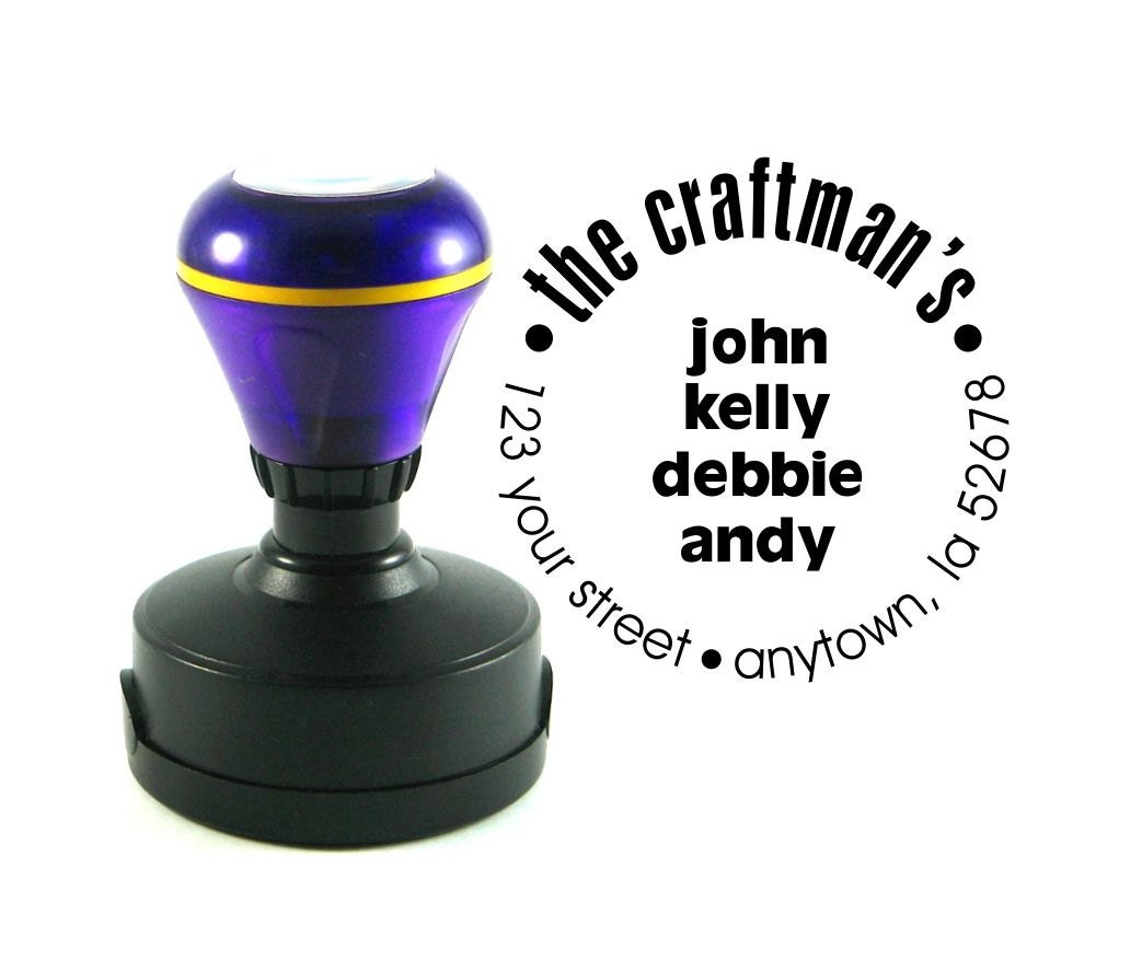 Self inking custom Personalized Return address name rubber stamp R37