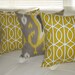 SPRING SALE - Ikat and Chevron Pillow Pack - Batavia Ikat Citrine and Chevron Sunny & Natural Throw Pillow - 4 PK -- Free Shipping