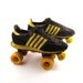 Sneaker Roller Skates Vintage 1970s Black and Yellow Men's size 8 Women's size 9 1/2